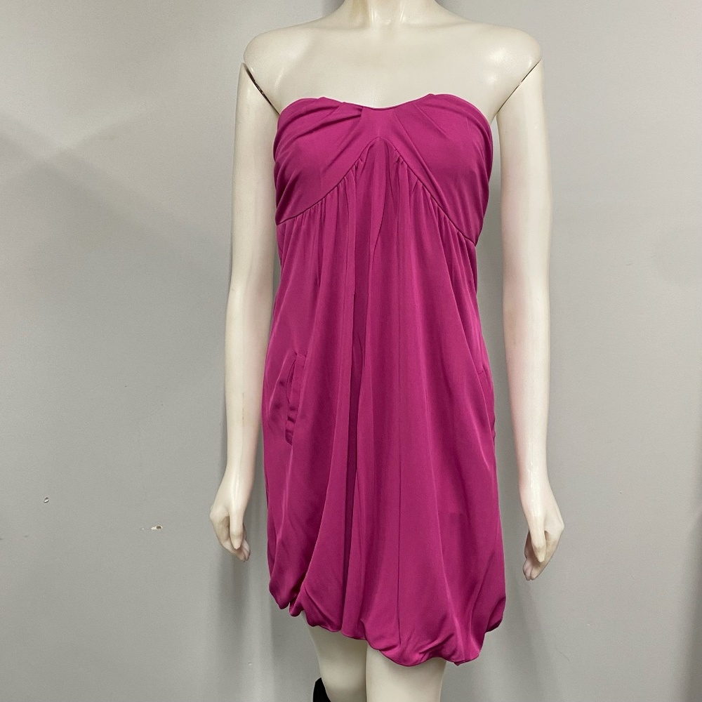 Yigal Azrouel Womens Pink Bubble Strapless Tube Dress size 0